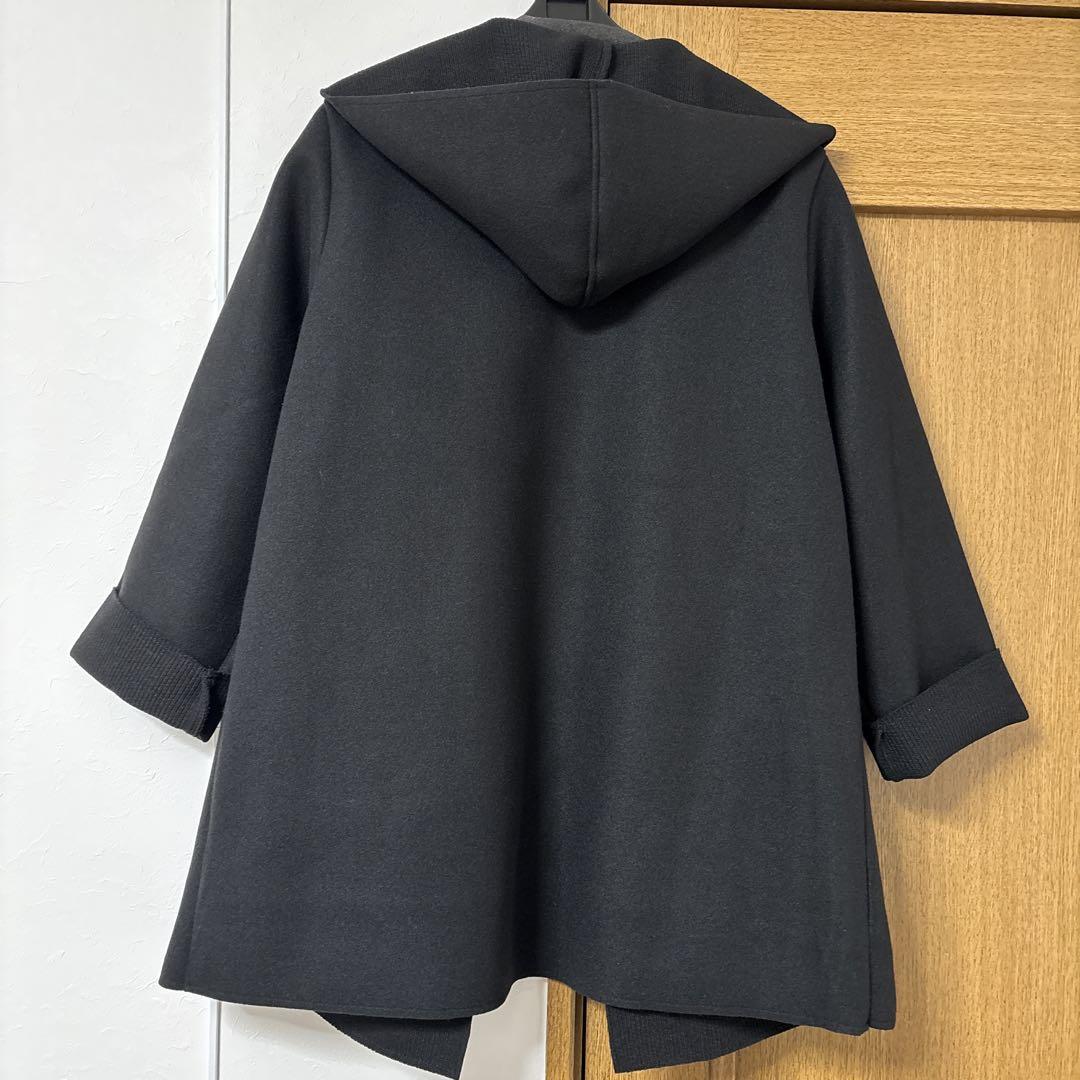 ニットダブルフェイスフーディコート