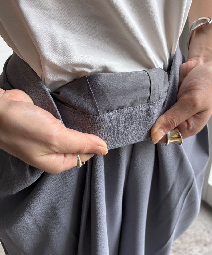 新品 M DOUDOU(ドゥドゥ)【オケージョン対応】ホイップヘムドレス 新品 M DOUDOU(ドゥドゥ)【オケージョン対応】ホイップヘムドレス