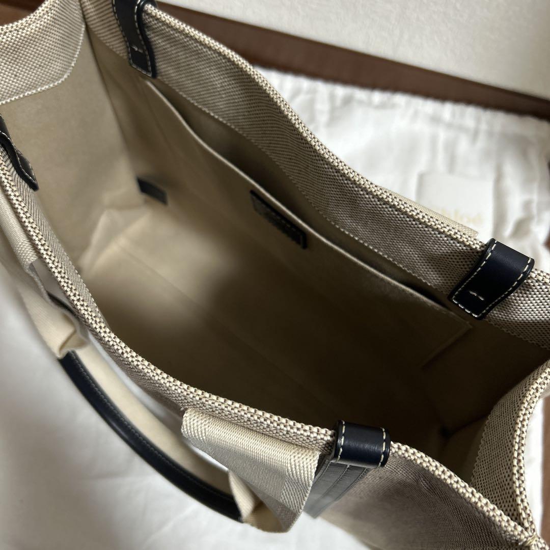 【SALE中】Chloé ベージュ ストライプ トートバッグ