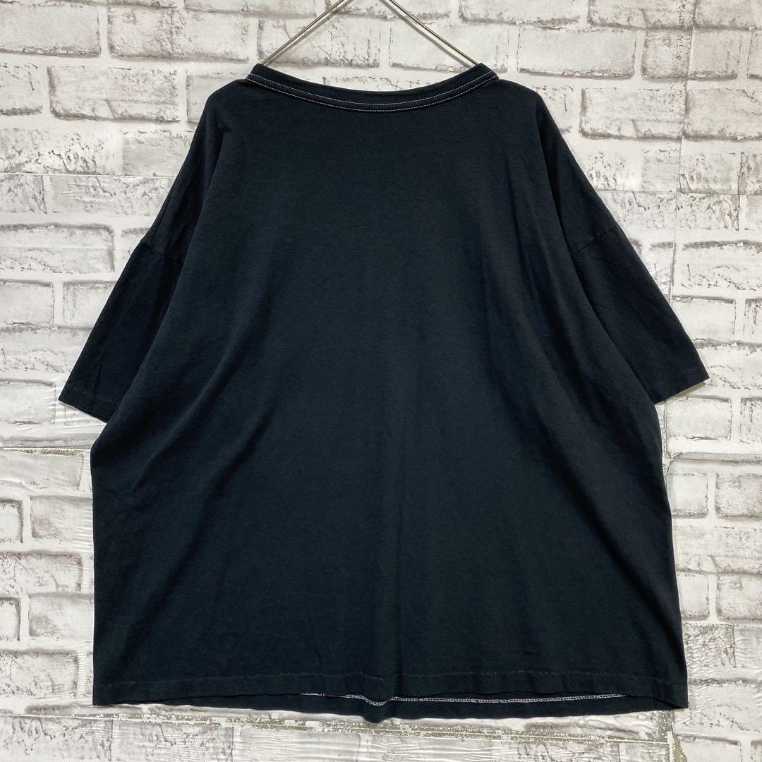 肌触りがいい USA製90sヴィンテージTシャツ！シングルステッチ ブラック半袖 トップス