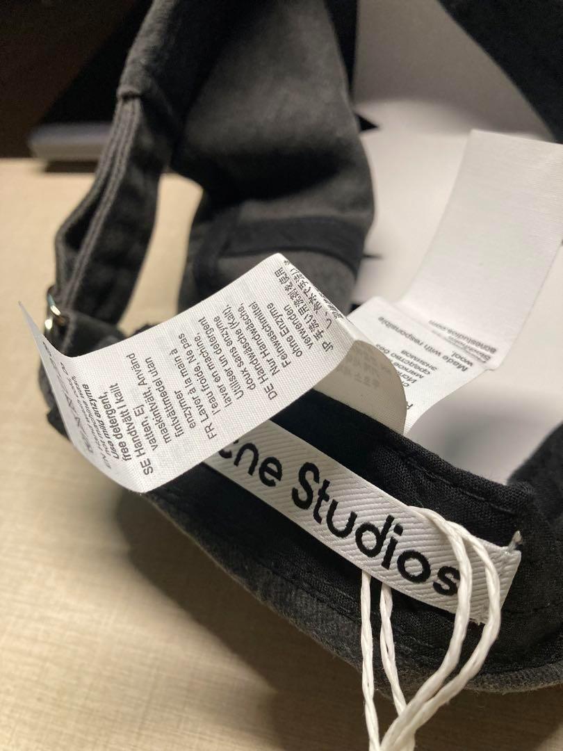 ACNE STUDIOS Logo Cap フェイデッドブラック キャップ