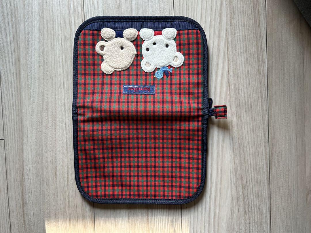 familiar チェック柄 クマ刺繍 母子手帳ケース familiar 母子手帳ケース チェック柄 - メルカリ