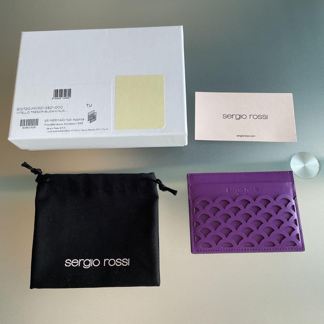新品Sergio Rossi セルジオロッシ レザーカードホルダー