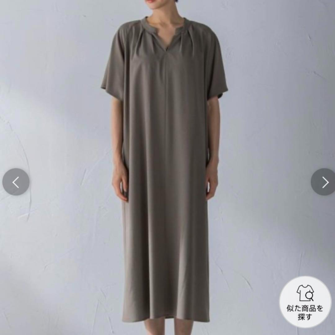 ワンピース ロートレアモン ベルト カーキ ロングワンピ 半袖 新品タグ付き