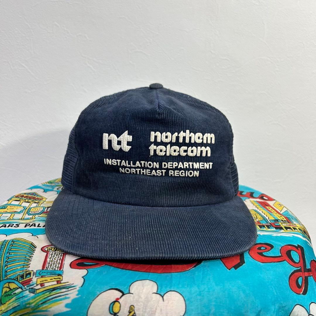 90s コーデュロイ メッシュ キャップ y2k cap OLD 企業目立った傷や汚れなし