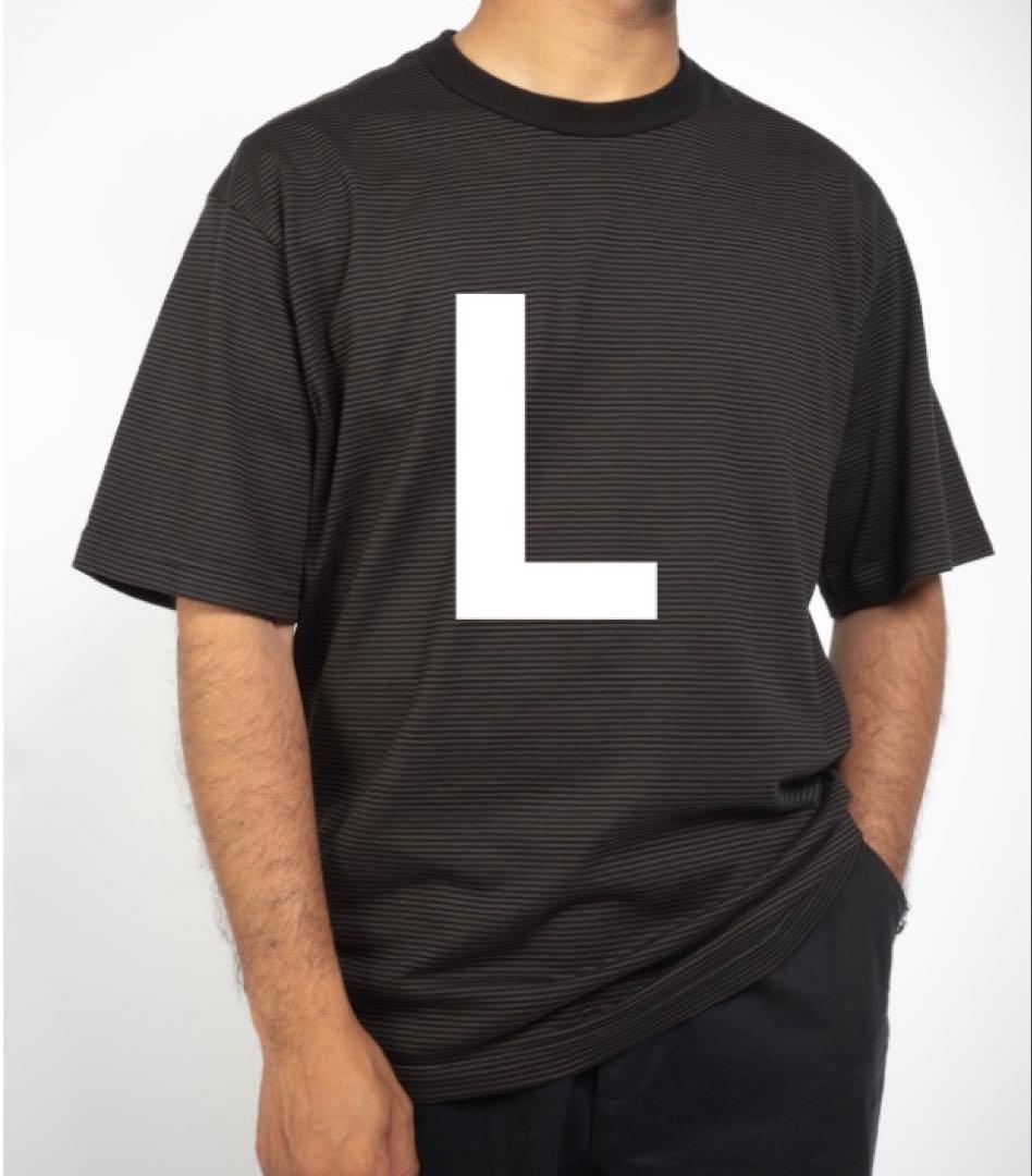 Lサイズ OVY Over Dye Border T-shirts black