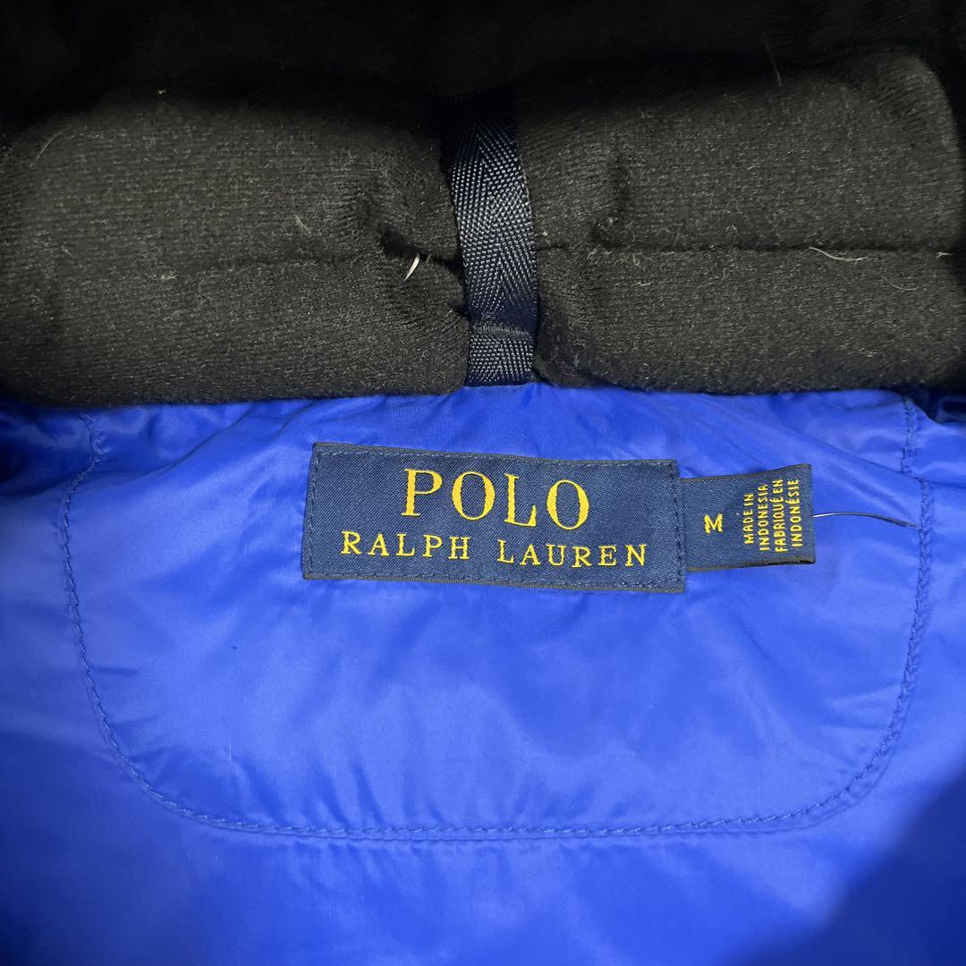 POLO RALPH LAUREN フード付きダウンベスト M ネイビー