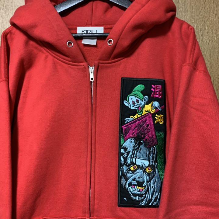 レッド系,2XL(3L)【70%OFF】KIDILL 混沌パーカーsize46 紐あり オンライン買付 ◎美品 KIDILL パーカー パーカー
