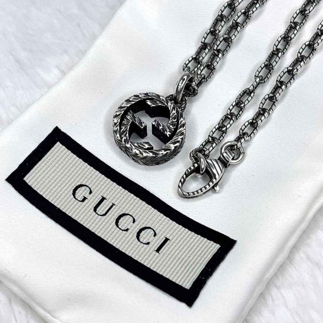 一級品✨GUCCI ネックレス インターロッキングG アラベスク ラージ 現行
