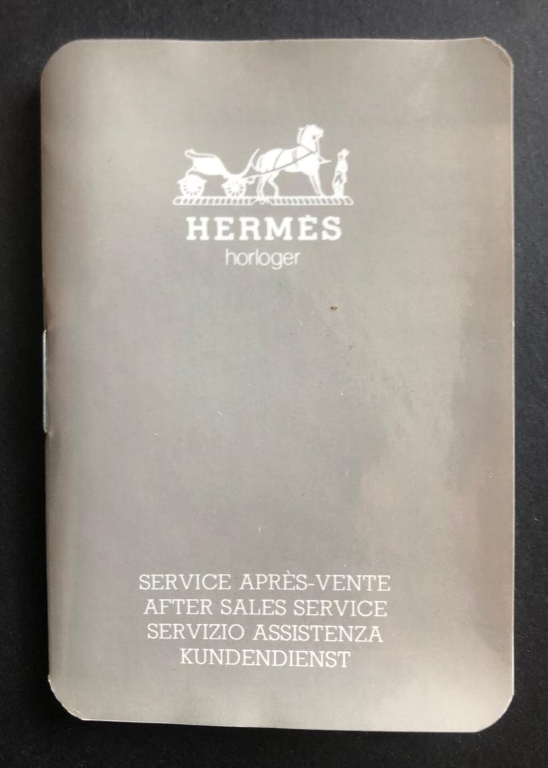 HERMES　エルメス　メドール　ゴールドピラミッドスタッズ　ホワイト文字盤