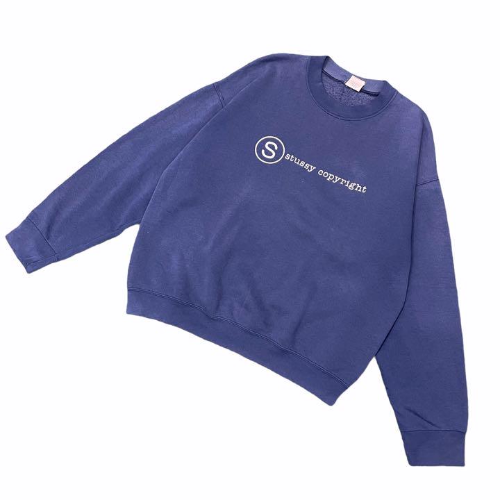 90s 白タグ オーバーサイズ センターロゴ H1vXW-m54129523612 OLD STUSSY 低価人気