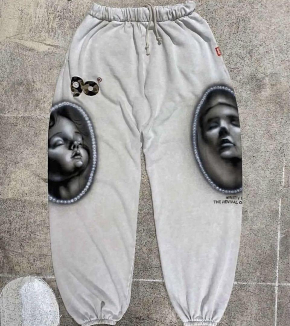 トップス Kenshiro 9090 Logo Zip Hoodie pants grey