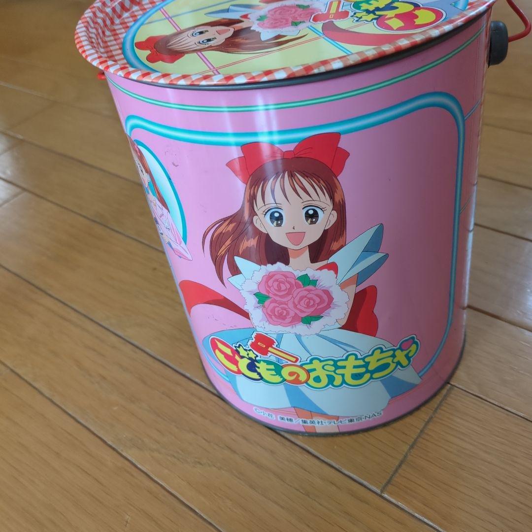 レトロ1998年　小花美穂　こどものおもちゃ　スチール缶