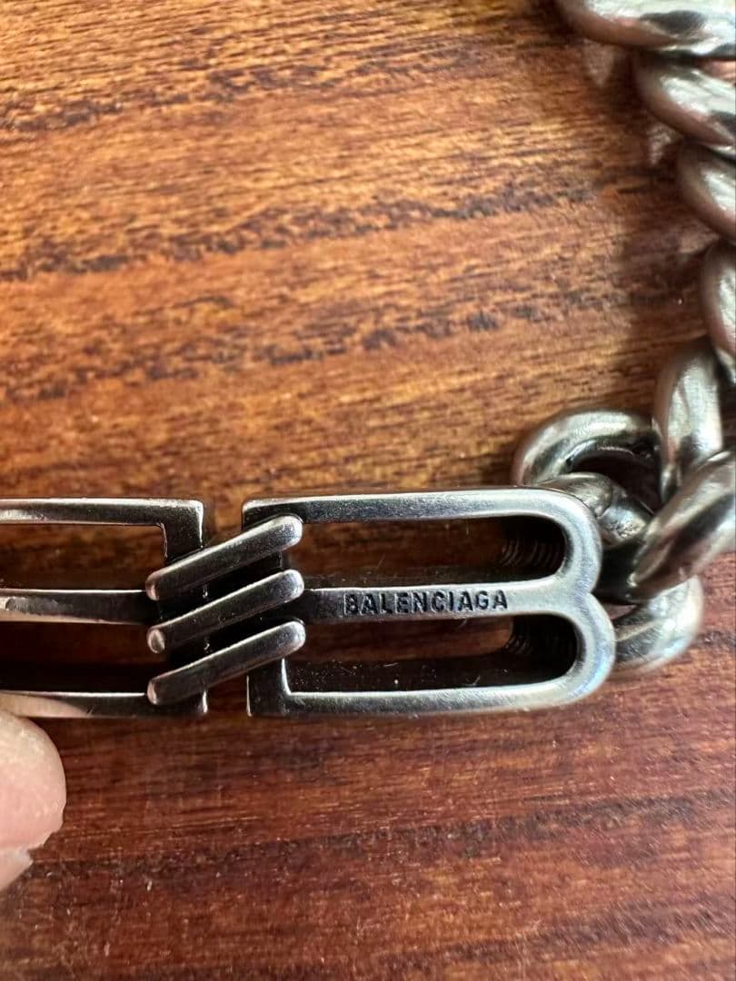 BALENCIAGA シルバー チェーンブレスレット M