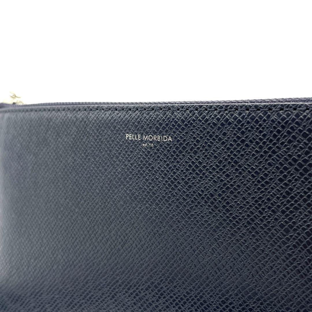 ペッレモルビダ ショルダーバッグ サコッシュ 濃紺 レザー 革