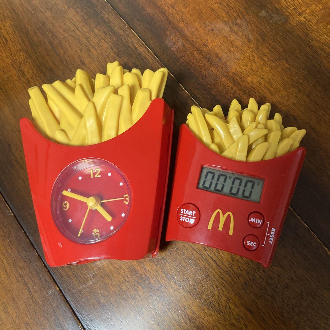 マクドナルド　タイマー　時計　アラーム　マック　ポテト型