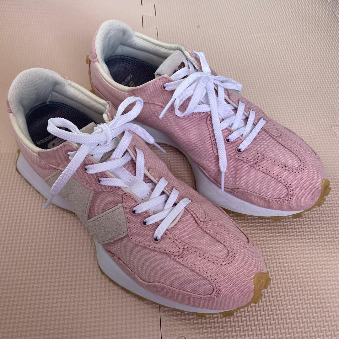 ニューバランス WS327UC ピンク キャンバス地