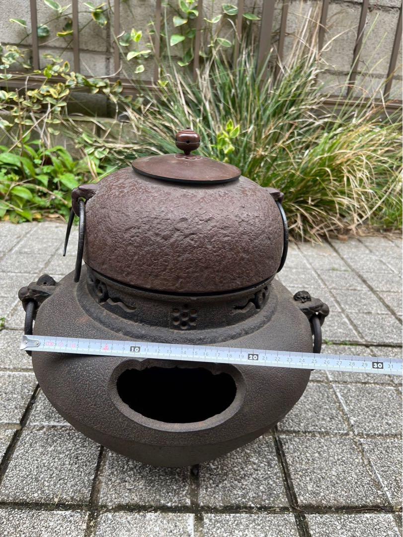 茶釜　風炉釜　南部鉄器　金属工芸　昭和レトロ　茶道具　華道