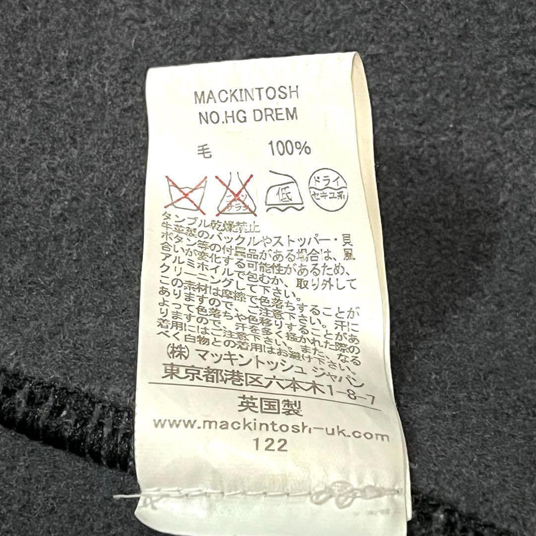 マッキントッシュ　ウール　ポンチョコート　ケープコート　フード　ウール　グレー