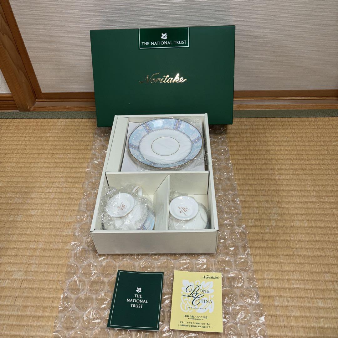新品未使用 ノリタケボーンチャイナ ティーカップ&皿 椀皿ペアセット