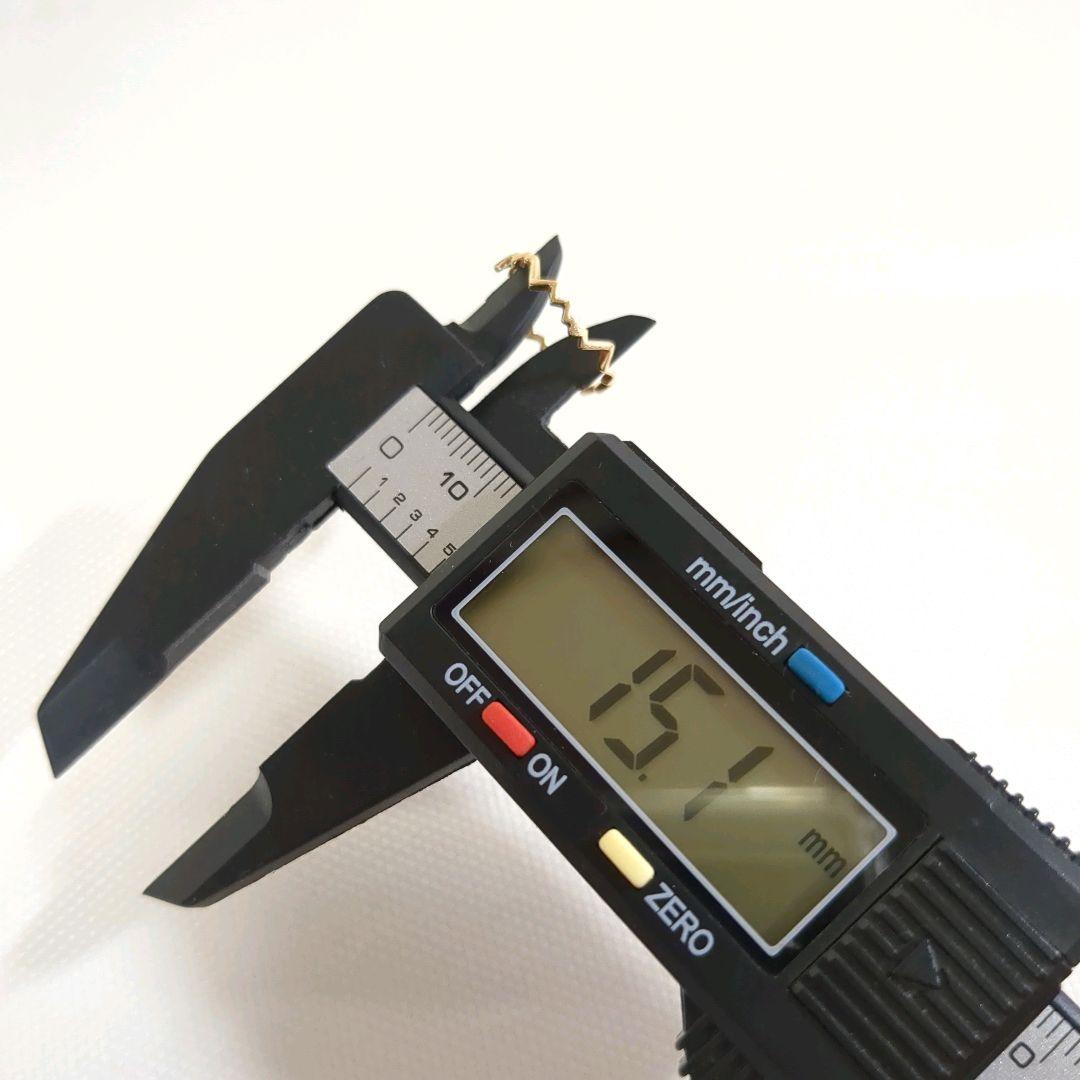 e.m.　イーエム　K18　ギザギザ　ピンキーリング　6号　イエローゴールド