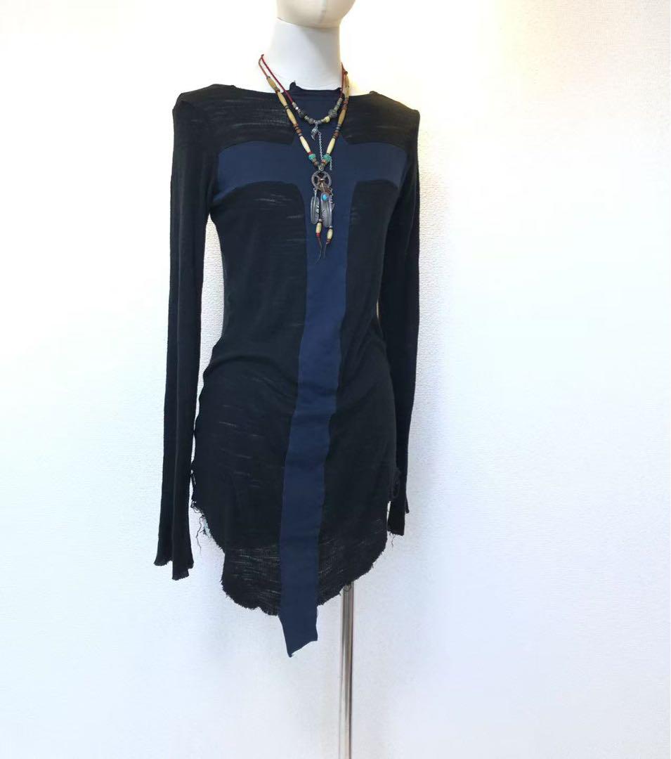L.G.B. ルグランブルー　BACK CROSSクロス長袖Tシャツ