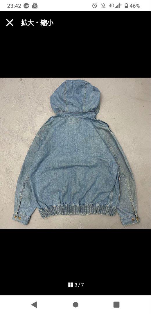 80's 'BANANA REPUBLIC デニムパーカー　フード収納可