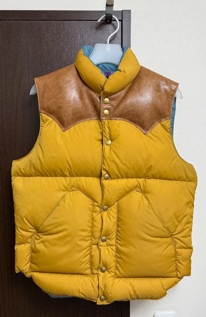 希少 美品】Rocky Mauntain ダウンベスト 星条旗 ボア 38