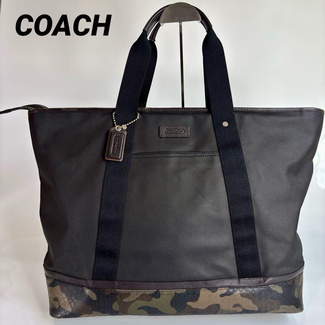 COACH コーチ ウィークエンド トートバッグ カモフラ柄 大容量
