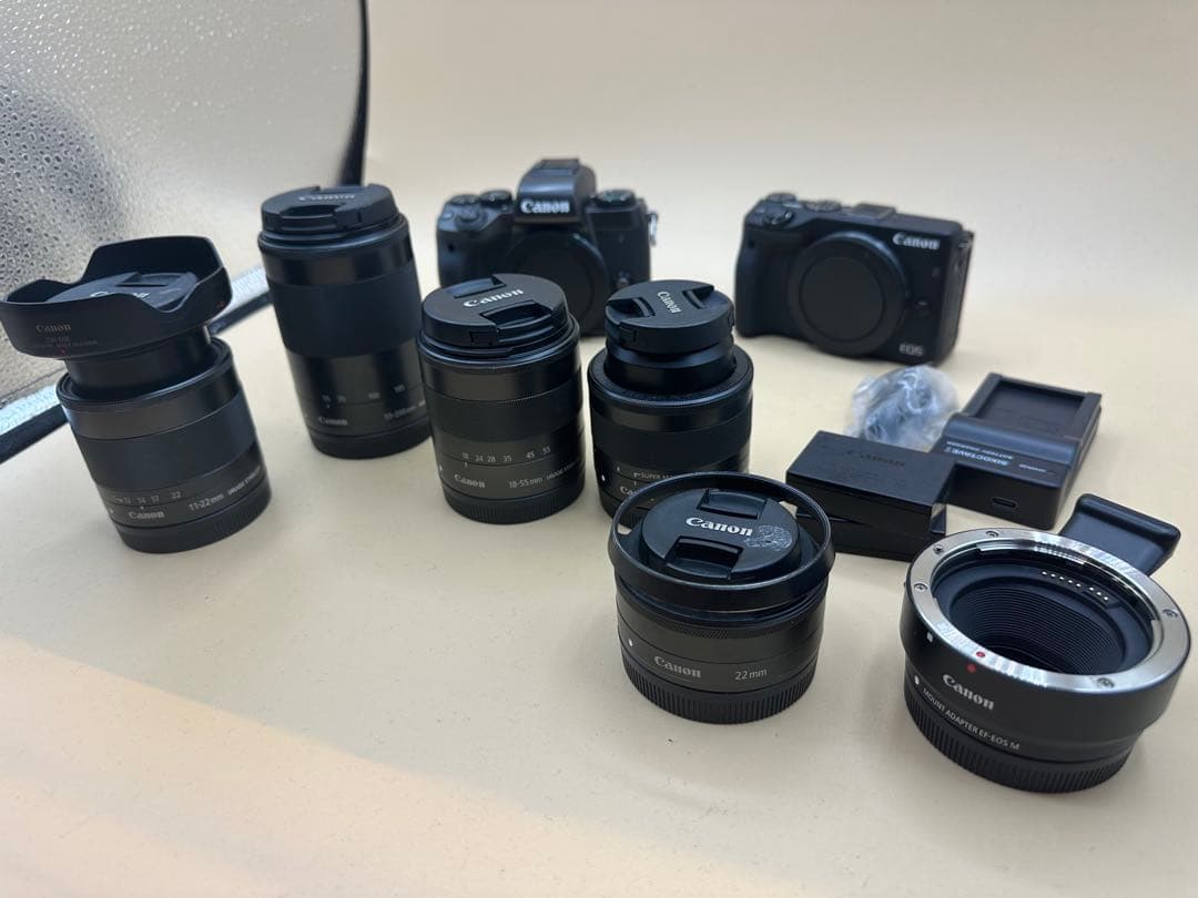 Canon EOS M5/M3 ミラーレス一眼 Mレンズ5本セット…他