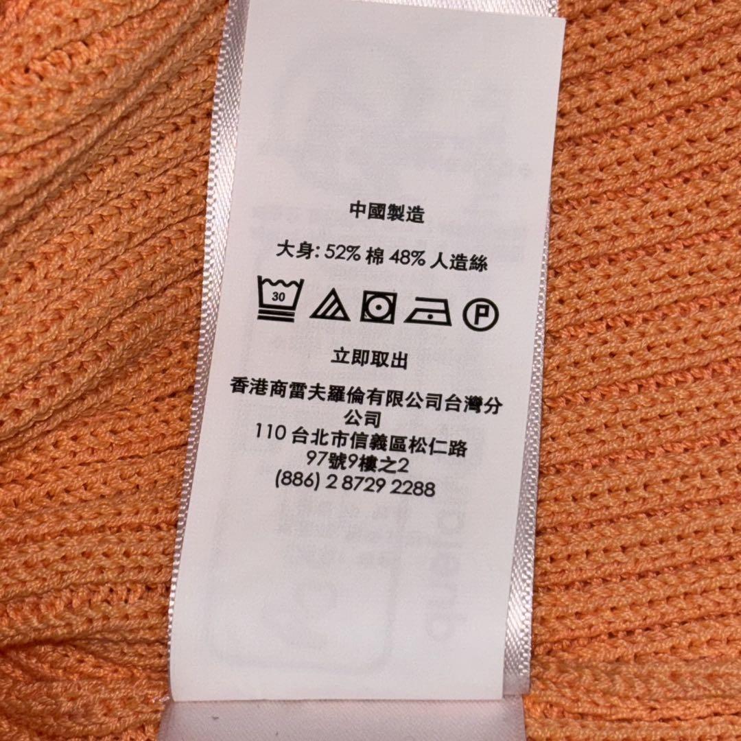 【新品未使用タグ付】PolobyRalph Lauren半袖リブニットオレンジ