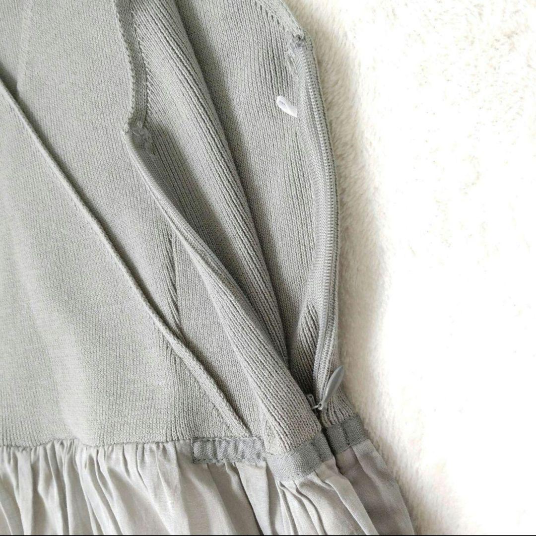 FRAY I.D 2way ニットコンビコットンボイルワンピース ミント フリー