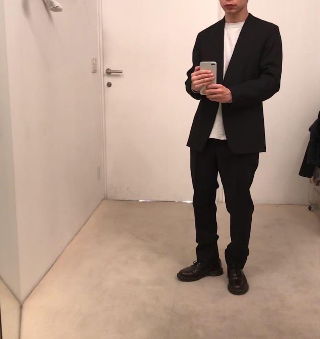 Maison Margiela ノーカラージャケット メゾンマルジェラ44黒