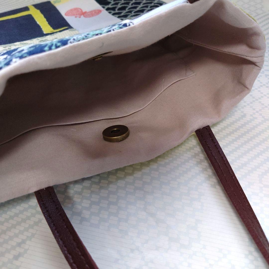 ミナペルホネントートバッグ　　　　　両面パッチハンドメイド ミナペルホネントートバッグ 両面パッチハンドメイド