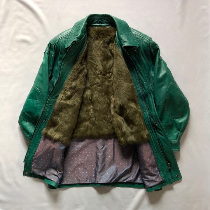 90s vintage】レザーコート ライナー付き Italia製 古着 【予約販売