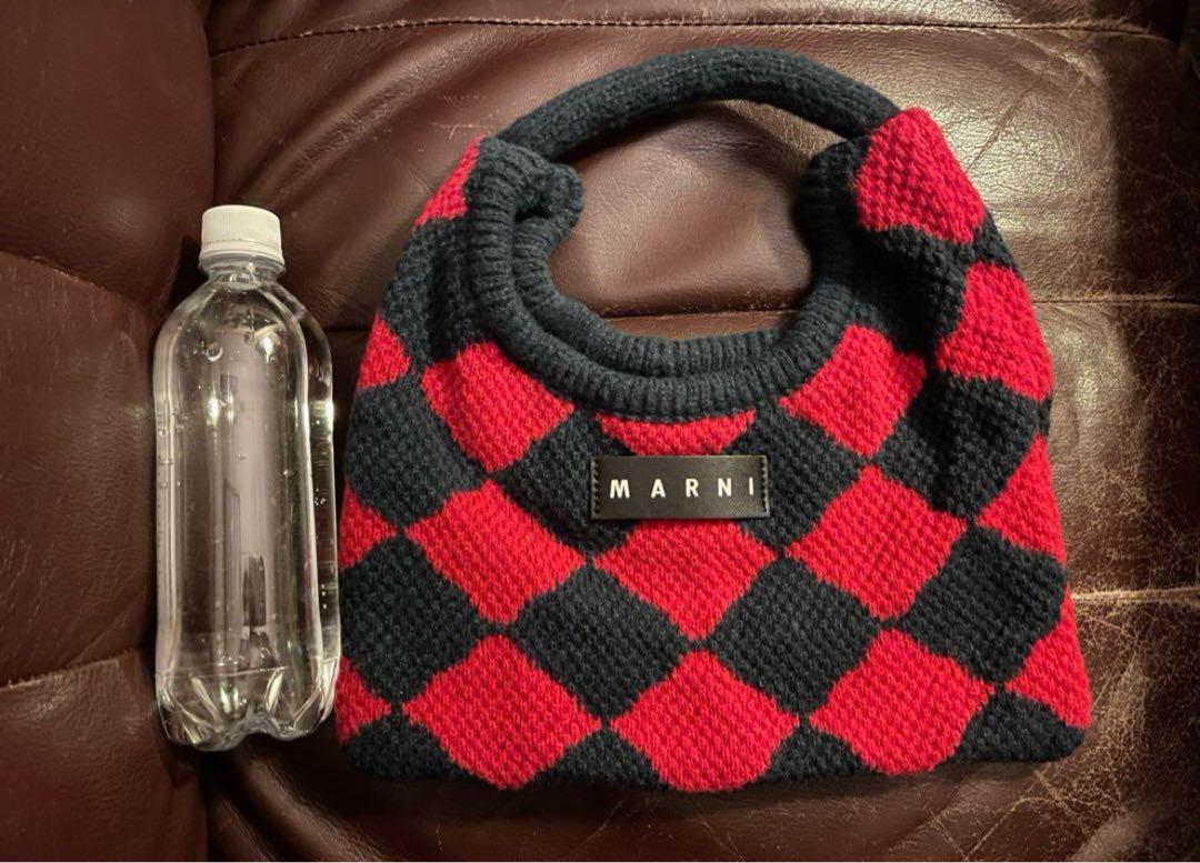MARNI チェック柄 ハンドバッグ 保存袋付き MARNI チェック柄 バッグ 保存袋付き