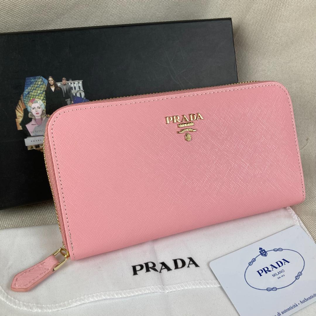 【箱/保証書あり】PRADA サフィアーノレザー 長財布 ピンク 美品 PRADA ピンク サフィアーノレザー 長財布 - メルカリ