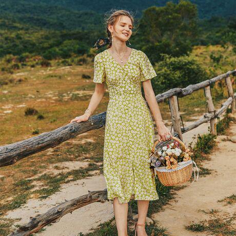 10%OFF ガーゼのワンピースの中の長めの女性の夏服2020新型ファッション Xmdi5-m54173088936 新作入荷安い