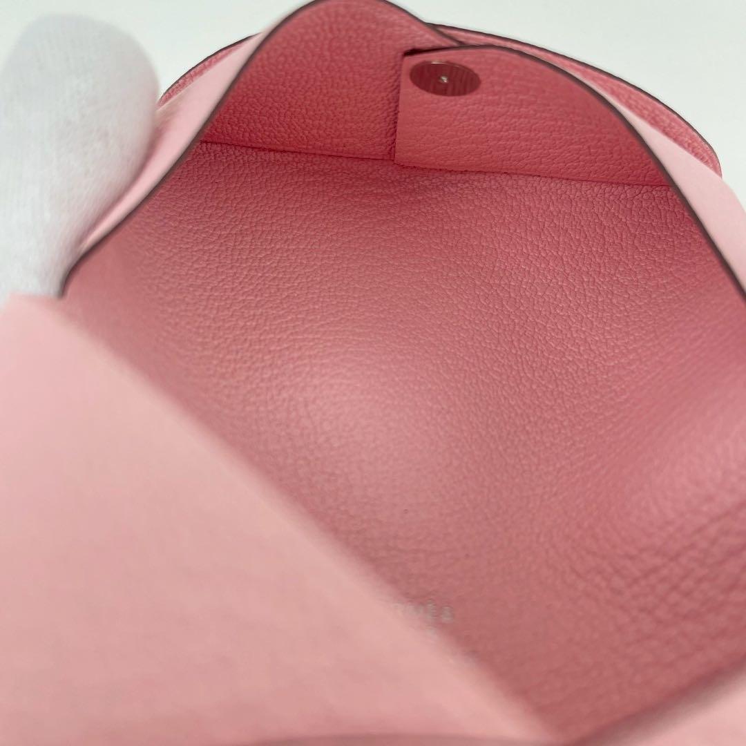 新品未使用　HERMES エルメス　カルヴィ　ローズサクラ　K刻　コインケース
