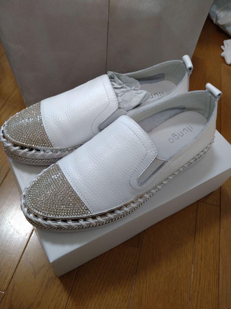 イルンゴ新品未使用⭐︎夏の異素材厚底4㎝スニーカー