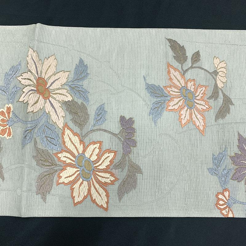 ◇505my56◇夏帯 絽 唐織 唐花 金糸 六通 袋帯◇美品