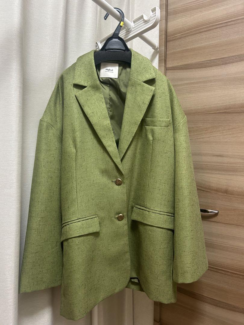 ジャケット・アウター mideal spring tweed over jacket GREEN