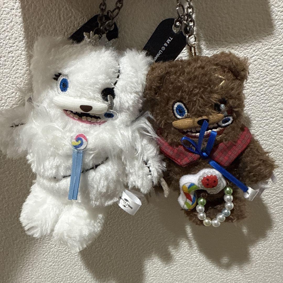 【新品未使用】ハミクマ・ハミクマソウル　マスコットキーホルダー　2体セット 新品未使用】ハミクマ・ハミクマソウル マスコットキーホルダー