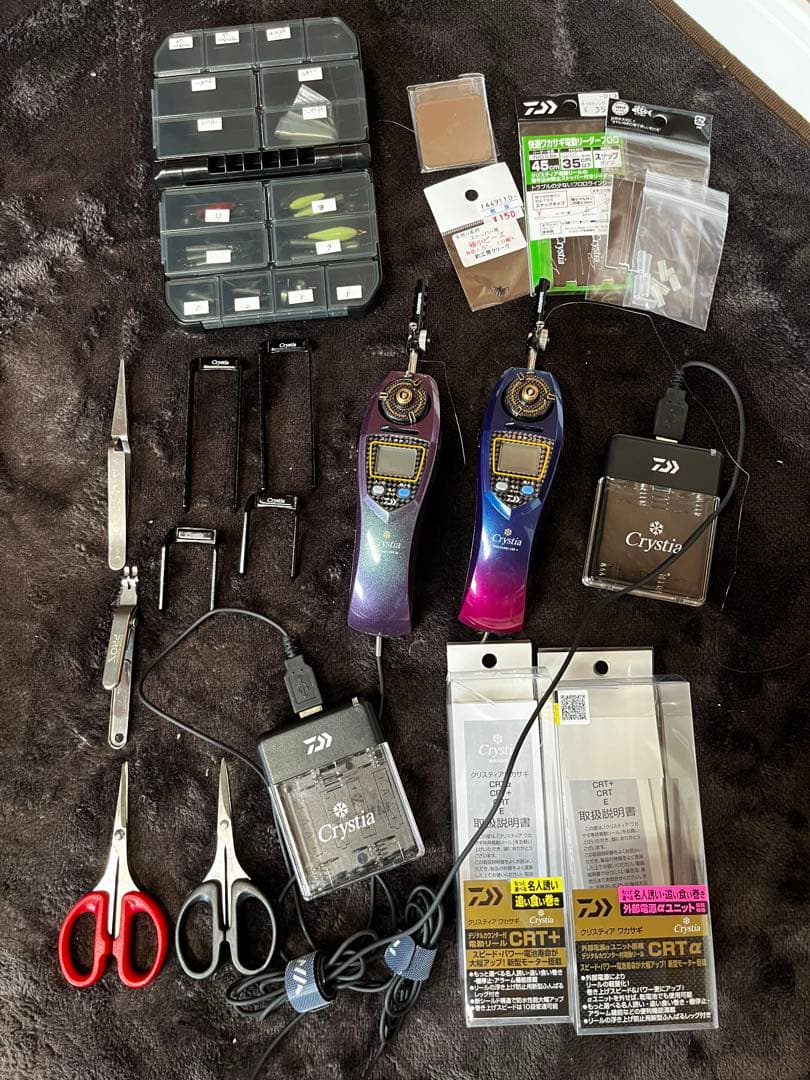 Daiwa Crystia ワカサギ外部電源リール2個 たたき台 その他セットDAIWA