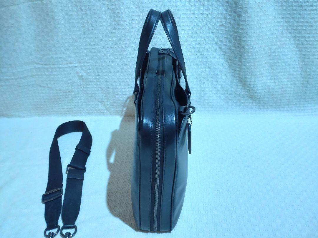 COACH レザーブリーフケース C8170 QBBK A4対応【特記事項有り】