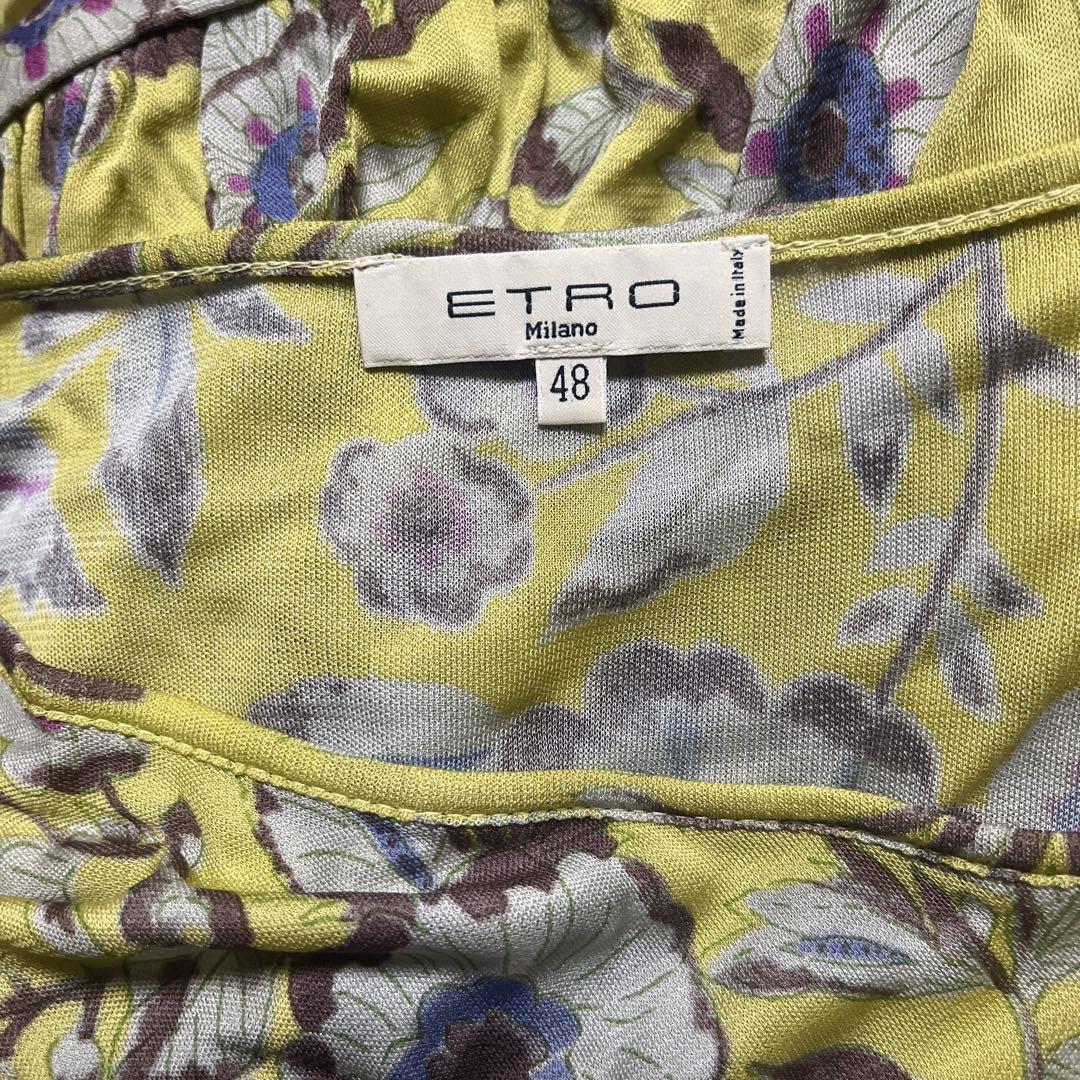 ETRO エトロ　チュニックブラウス エトロ ETRO チュニック ブラウス七分袖 サイズ48 XL〜2XL