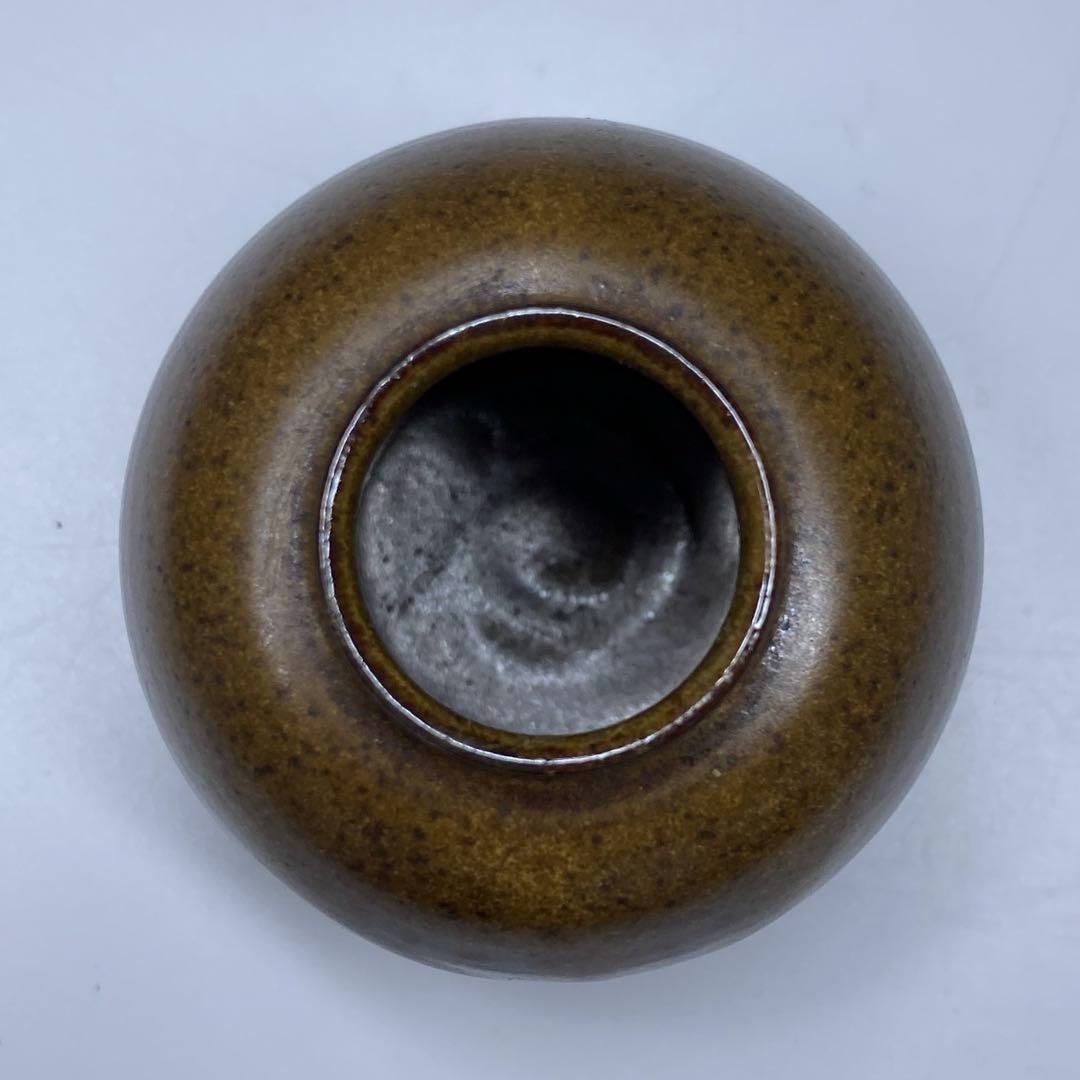 ☆茶3 笹田有祥 紹鴎茄子大名物 茶入 共箱 高さ6.8cm 東キ7