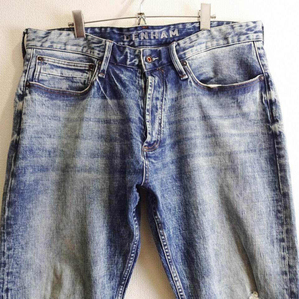 ビッグサイズ★　デンハム　CROP　W100cm　強ストレッチ　テーパードデニム