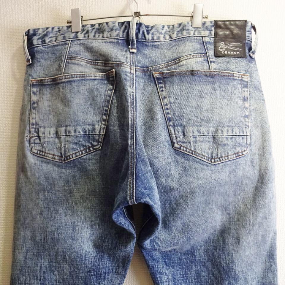 ビッグサイズ★　デンハム　CROP　W100cm　強ストレッチ　テーパードデニム