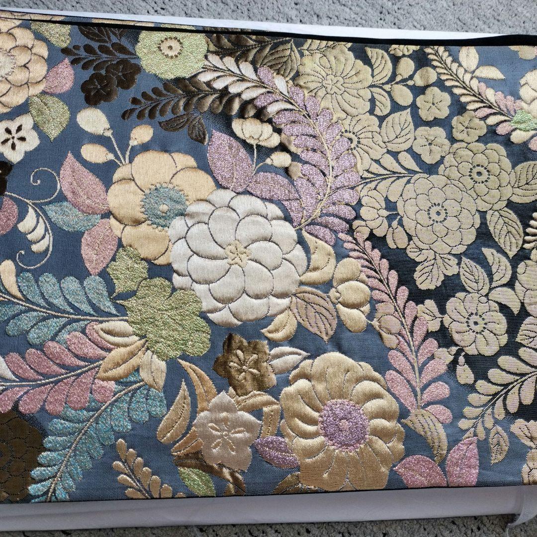 振袖、長襦袢付き、辻が花帯、ショール4点セット 光沢のある薄ピンククリーム超美品